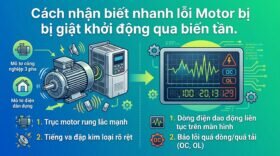Cách nhận biết nhanh lỗi Motor bị giật khởi động qua biến tần.