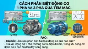 Cách Phân biệt động cơ 1 pha và 3 pha qua tem mác.
