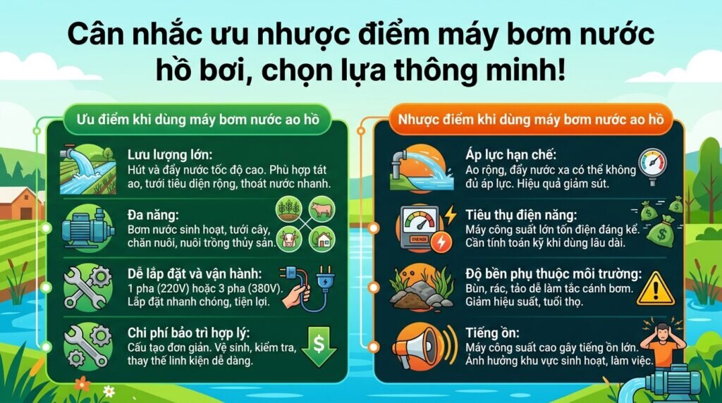 Cân nhắc ưu nhược điểm máy bơm nước hồ bơi, chọn lựa thông minh!