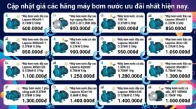 Cập nhật giá các hãng máy bơm nước ưu đãi nhất hiện nay.