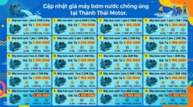 Cập nhật giá máy bơm nước chống úng tại Thành Thái Motor.