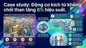 Case study: Động cơ kích từ không chổi than tăng 8% hiệu suất.