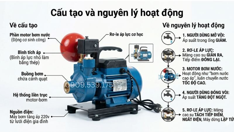 Cấu tạo và nguyên lý hoạt động của bơm tăng áp cơ