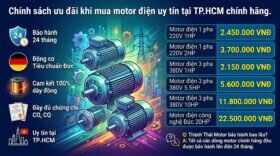Chính sách ưu đãi khi mua motor điện uy tín tại TP.HCM chính hãng.