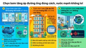 Chọn bơm tăng áp đường ống đúng cách, nước mạnh không lo!