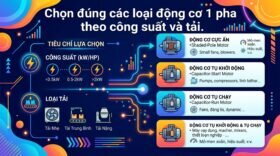 Chọn đúng các loại động cơ 1 pha theo công suất và tải.
