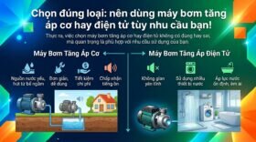 Chọn đúng loại: nên dùng máy bơm tăng áp cơ hay điện tử tùy nhu cầu bạn!