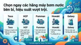 Chọn ngay các hãng máy bơm nước bền bỉ, hiệu suất vượt trội.