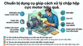 Chuẩn bị dụng cụ giúp cách xử lý chập hộp cực motor hiệu quả.