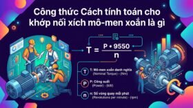Công thức Cách tính toán cho khớp nối xích mô-men xoắn là gì