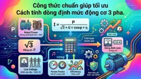 Công thức chuẩn giúp tối ưu Cách tính dòng định mức động cơ 3 pha.