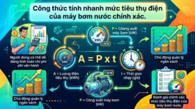 Công thức tính nhanh mức tiêu thụ điện của máy bơm nước chính xác.