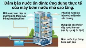 Đảm bảo nước ổn định: ứng dụng thực tế của máy bơm nước nhà cao tầng.