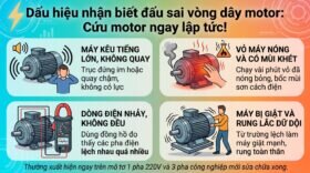 Dấu hiệu nhận biết đấu sai vòng dây motor: Cứu motor ngay lập tức!