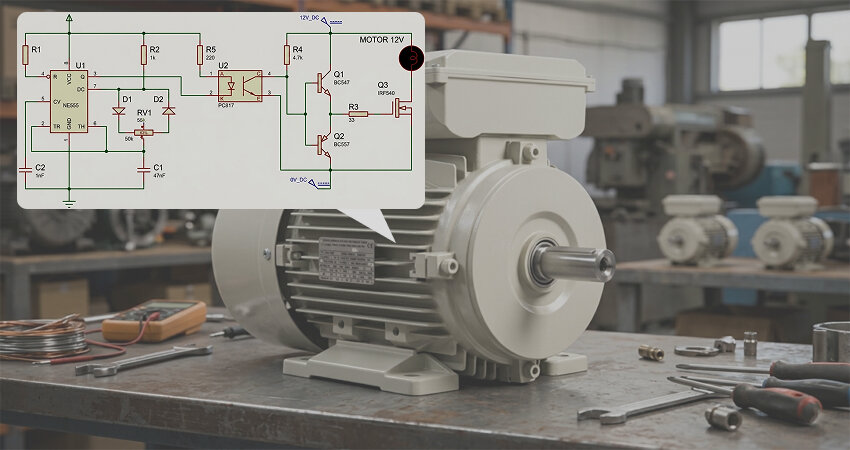 Kỹ thuật điều chế độ rộng xung PWM giúp động cơ điện 1 chiều kiểm soát tốc độ chính xác và tiết kiệm điện năng