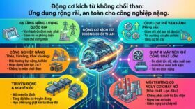 Động cơ kích từ không chổi than: Ứng dụng rộng rãi, an toàn cho công nghiệp nặng.