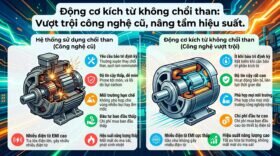 Động cơ kích từ không chổi than: Vượt trội công nghệ cũ, nâng tầm hiệu suất.