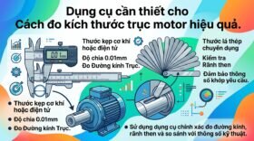 Dụng cụ cần thiết cho Cách đo kích thước trục motor hiệu quả.