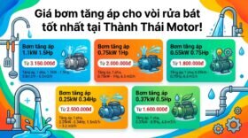 Giá bơm tăng áp cho vòi rửa bát tốt nhất tại Thành Thái Motor!