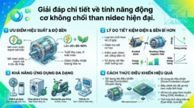 Giải đáp chi tiết về tính năng động cơ không chổi than nidec hiện đại.