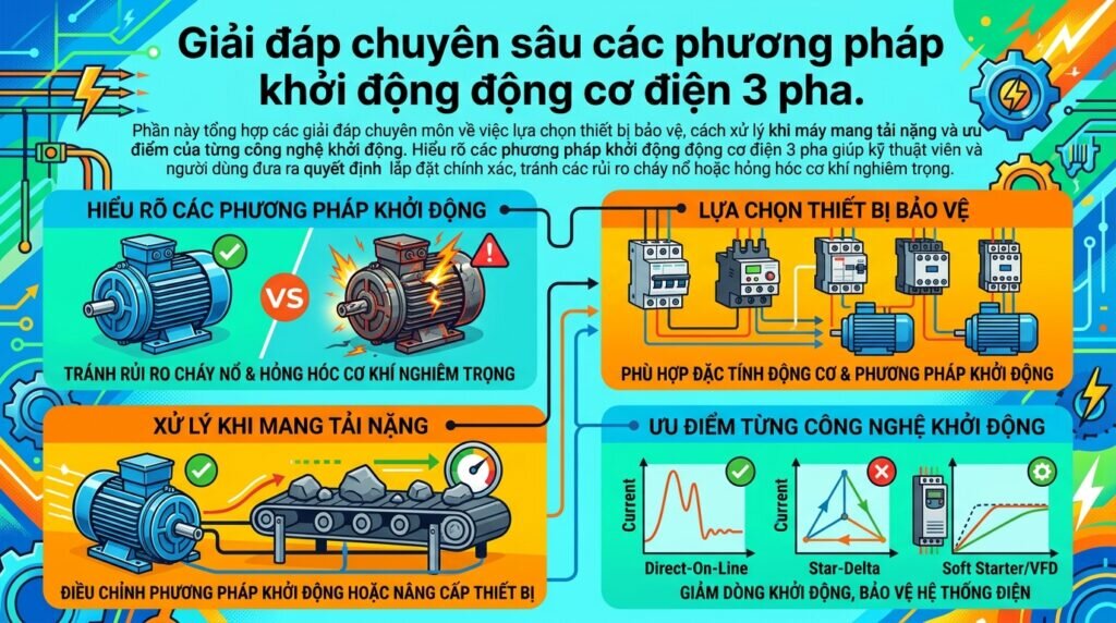 Giải đáp chuyên sâu các phương pháp khởi động động cơ điện 3 pha.