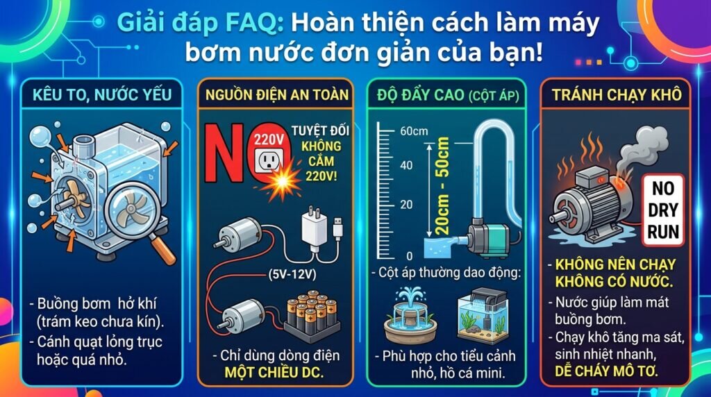 Giải đáp FAQ: Hoàn thiện cách làm máy bơm nước đơn giản của bạn!