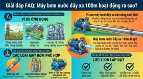 Giải đáp FAQ: Máy bơm nước đẩy xa 100m hoạt động ra sao?