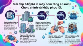 Giải đáp FAQ Rơ le máy bơm tăng áp mini: Chọn, chỉnh và khắc phục lỗi.