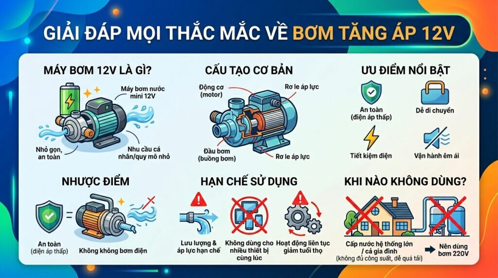 Giải đáp mọi thắc mắc về `bơm tăng áp 12v`.