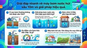 Giải đáp nhanh về máy bơm nước hút sâu 10m và giải pháp hiệu quả.