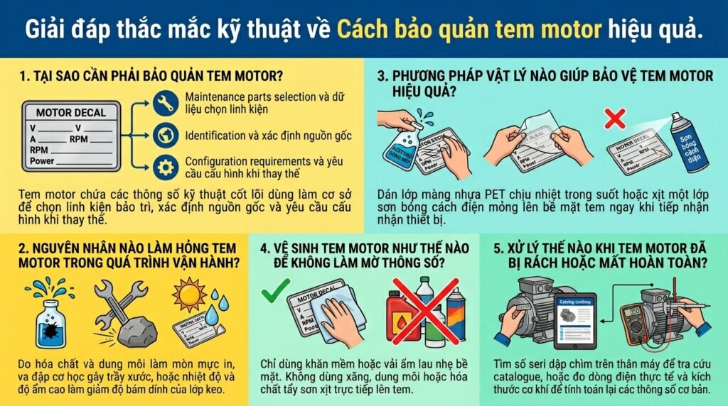 Giải đáp thắc mắc kỹ thuật về Cách bảo quản tem motor hiệu quả.