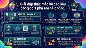 Giải đáp thắc mắc về các loại động cơ 1 pha nhanh chóng.