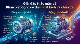 Giải đáp thắc mắc về Phân biệt động cơ điện mặt bích và chân đế.