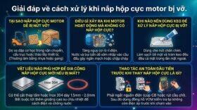 Giải đáp về cách xử lý khi nắp hộp cực motor bị vỡ.
