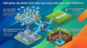 Giải pháp cấp thoát nước hiệu quả cùng máy bơm nước 500m3/h.