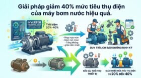 Giải pháp giảm 40% mức tiêu thụ điện của máy bơm nước hiệu quả.