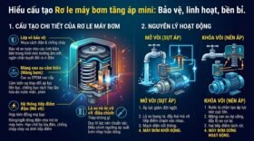 Hiểu cấu tạo Rơ le máy bơm tăng áp mini: Bảo vệ, linh hoạt, bền bỉ.