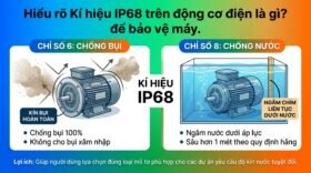 Hiểu rõ Kí hiệu IP68 trên động cơ điện là gì? để bảo vệ máy.