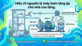 Hiểu rõ nguyên lý máy bơm tăng áp cho nhà cao tầng.