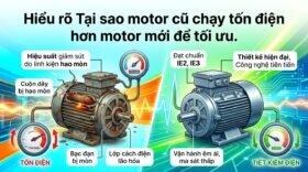 Hiểu rõ Tại sao motor cũ chạy tốn điện hơn motor mới để tối ưu.