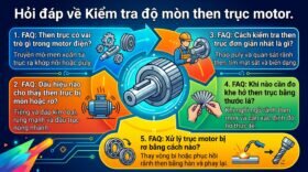 Hỏi đáp về Kiểm tra độ mòn then trục motor.