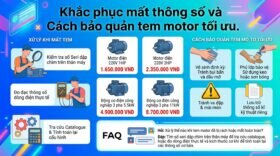 Khắc phục mất thông số và Cách bảo quản tem motor tối ưu.
