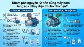 Khám phá nguyên lý: nên dùng máy bơm tăng áp cơ hay điện tử cho nhà bạn?