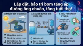 Lắp đặt, bảo trì bơm tăng áp đường ống chuẩn, tăng tuổi thọ!