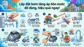 Lắp đặt bơm tăng áp bồn nước dễ dàng, hiệu quả ngay!
