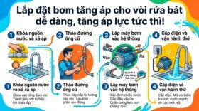 Lắp đặt bơm tăng áp cho vòi rửa bát dễ dàng, tăng áp lực tức thì!
