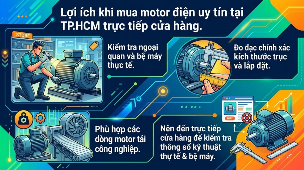 Lợi ích khi mua motor điện uy tín tại TP.HCM trực tiếp cửa hàng.