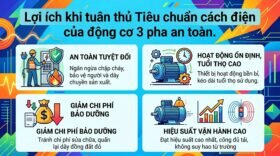 Lợi ích khi tuân thủ Tiêu chuẩn cách điện của động cơ 3 pha an toàn.