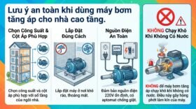 Lưu ý an toàn khi dùng máy bơm tăng áp cho nhà cao tầng.