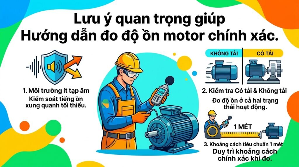 Lưu ý quan trọng giúp Hướng dẫn đo độ ồn motor chính xác.